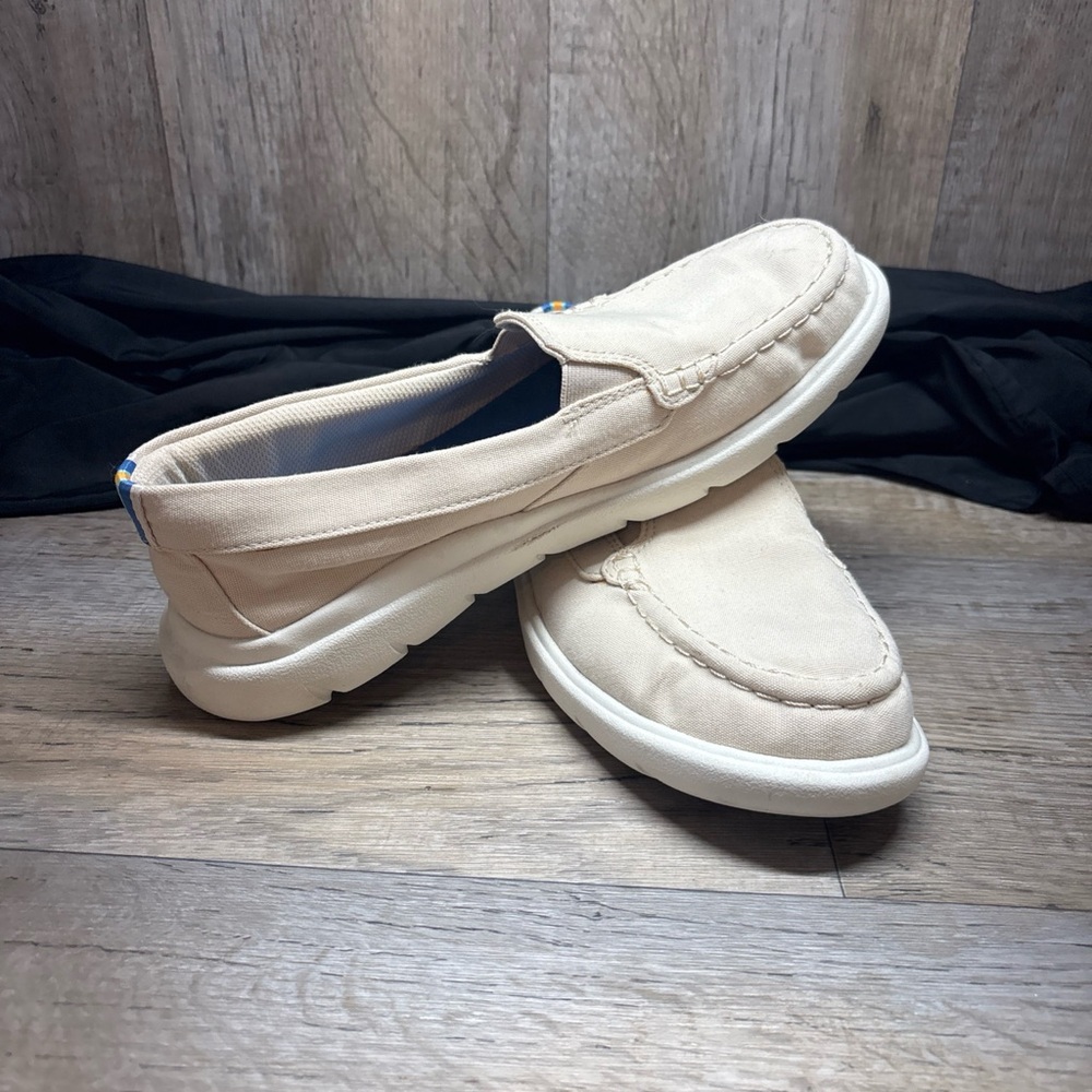 Sperry Captains Moccasin Women's 7.5 M Beige Slip-on Fabric preowned
